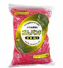 輪ゴム ＃18 ピンク色 1ｋｇ×20袋(１カートン20ｋｇ)