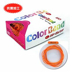 輪ゴム ＃16 オレンジ色 100g １箱