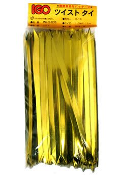 ペット・タイ Vカット  金/金色 12mm×15cm 500本 １袋