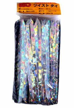 ペット・タイ Vカット  ホログラム色 12mm×15cm 500本 1袋