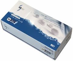 ニトリルシルクゴム手袋　パウダー無ブルーカラー　サイズM　１００枚入り１箱